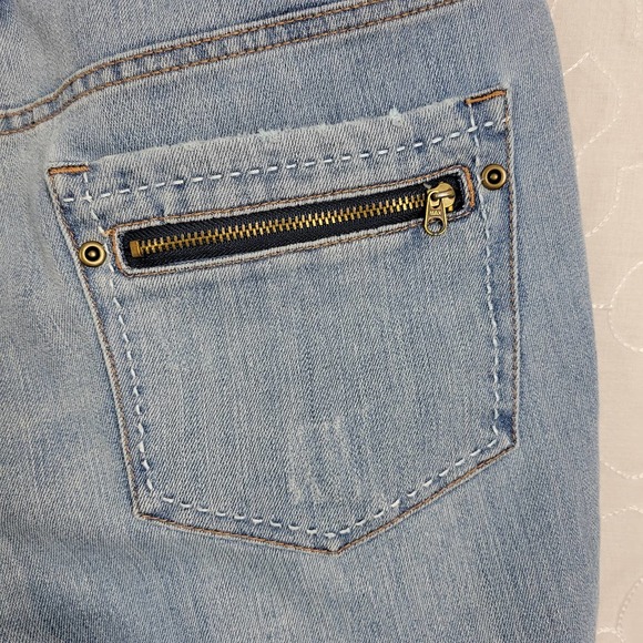 INC Denim‎ Womens Jean Shorts Size 6 Blue Bermuda Capri Pockets Regular Fit - Picture 5 of 6